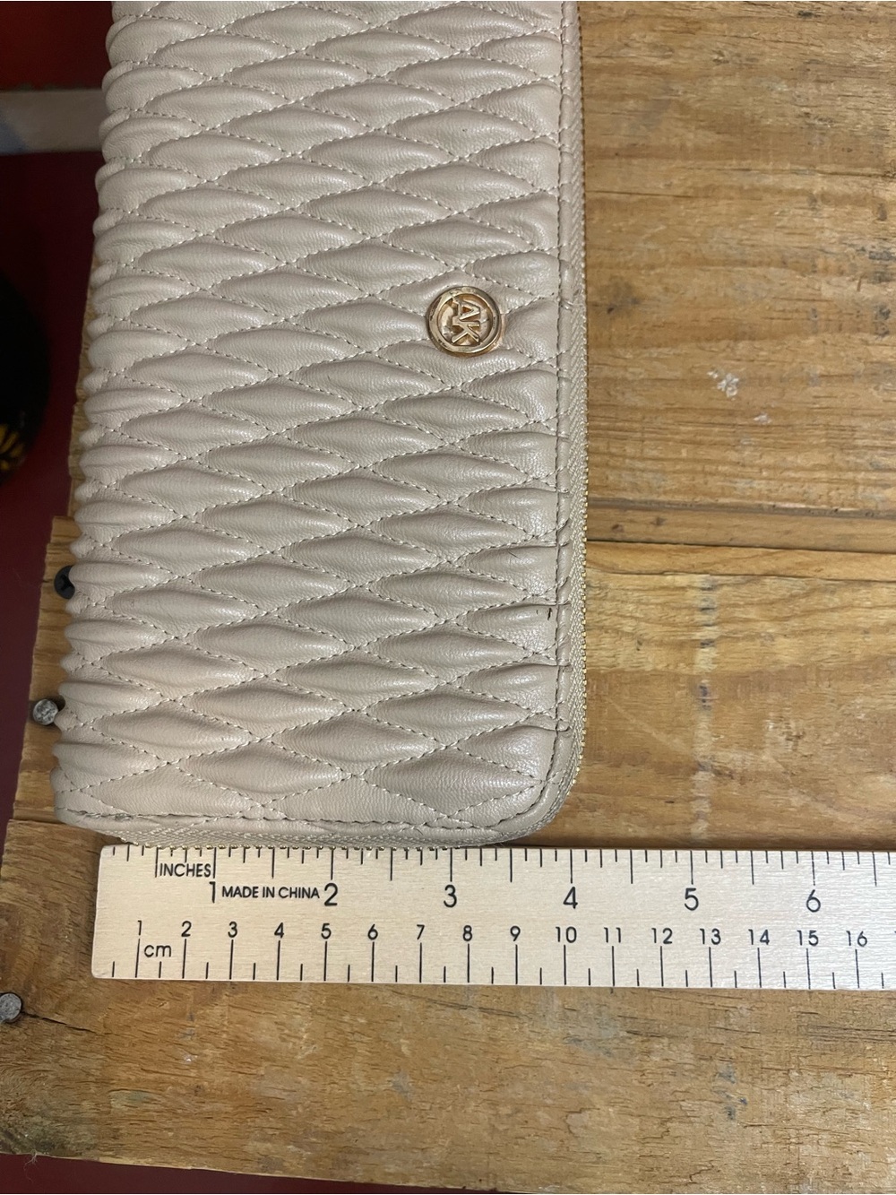 Anne Klein Quilted Ruched Zip Around Wristlet - Picture 7 of 9